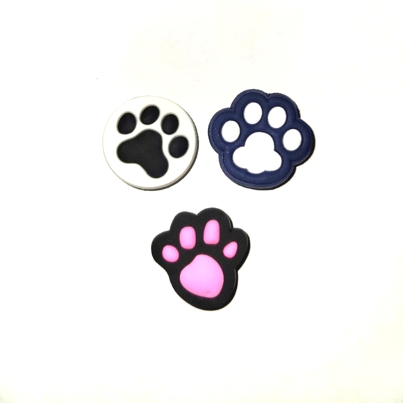3 Dog Paws Jibbitz Charms - Picture 1 of 1